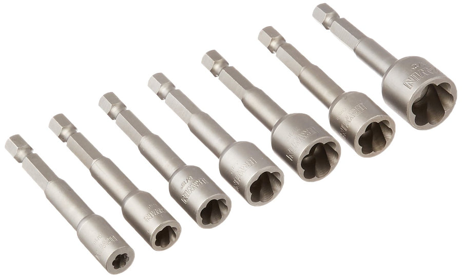 Power-Grip Irwin Tools Screw and Bolt Extractor Set, 7-Piece (394100)