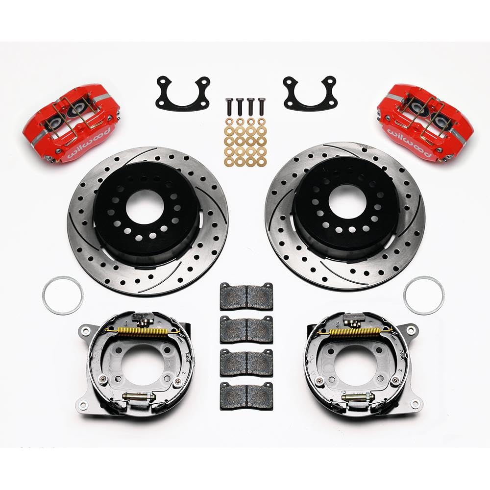 WILWOOD DUST BOOT KIT 140-13205-DR - KIT,REAR,DISC/DRUM,DP-DB,SMALL FORD,2.66 - OFF,1PC .81 ROTOR,DRILLED,RED