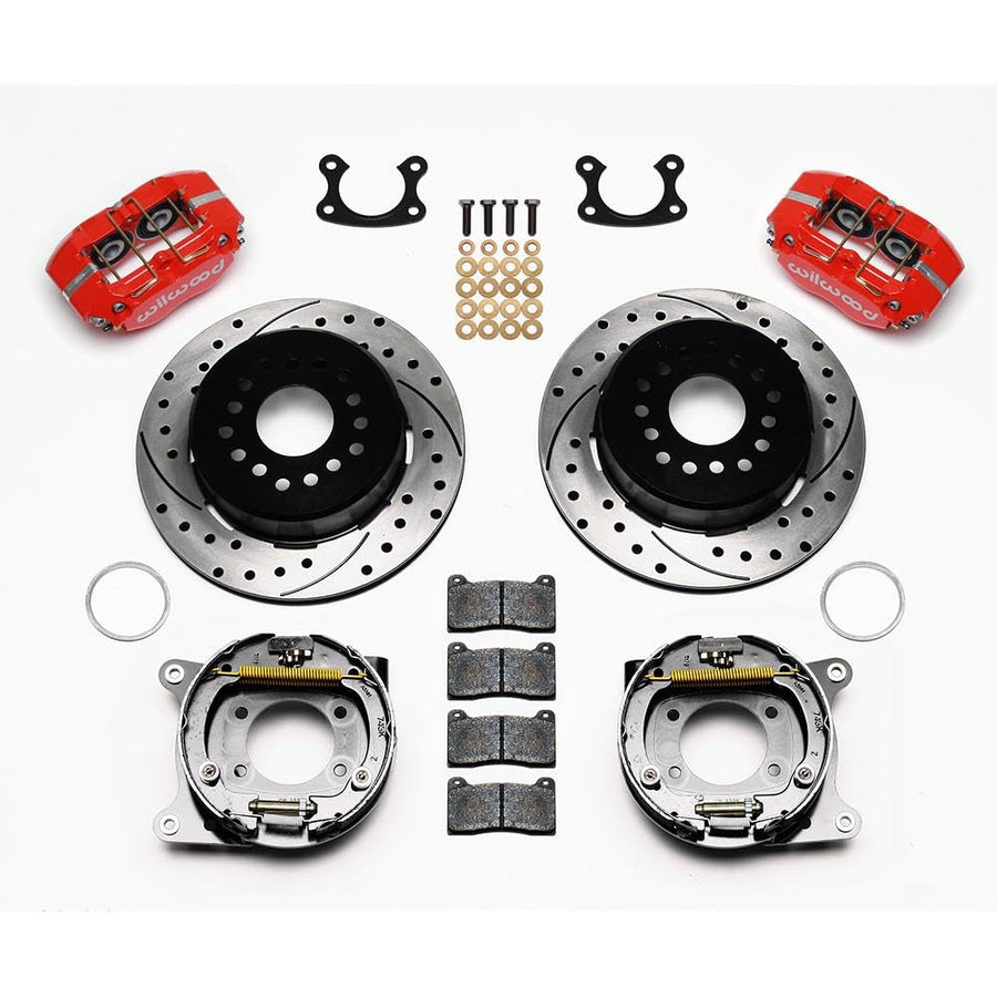 WILWOOD DUST BOOT KIT 140-13205-DR - KIT,REAR,DISC/DRUM,DP-DB,SMALL FORD,2.66 - OFF,1PC .81 ROTOR,DRILLED,RED