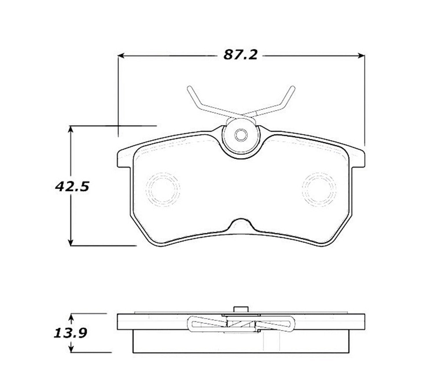 Rear StopTech 308.08860 Brake Pads with Shims Street