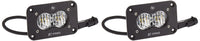 Baja Designs Flush Mount S2 Pro Black LED Auxiliary Light Pod Reverse Kit (Wide Cornering; Clear)