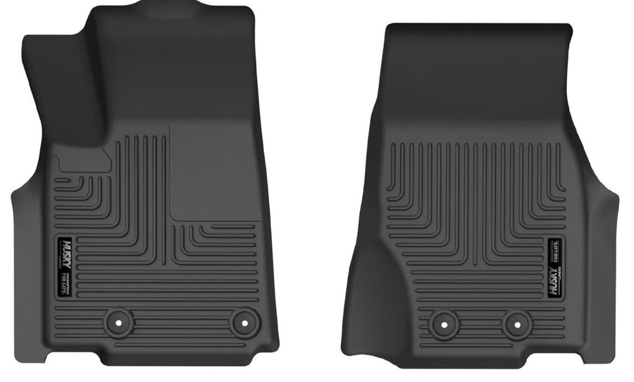 Weatherbeater Husky Liners Floor Mats | Fits 2021-2025 Jeep Grand Cherokee L (w/ 2nd Row Bench Seat) | Front Row, 1-pc Black - 15671