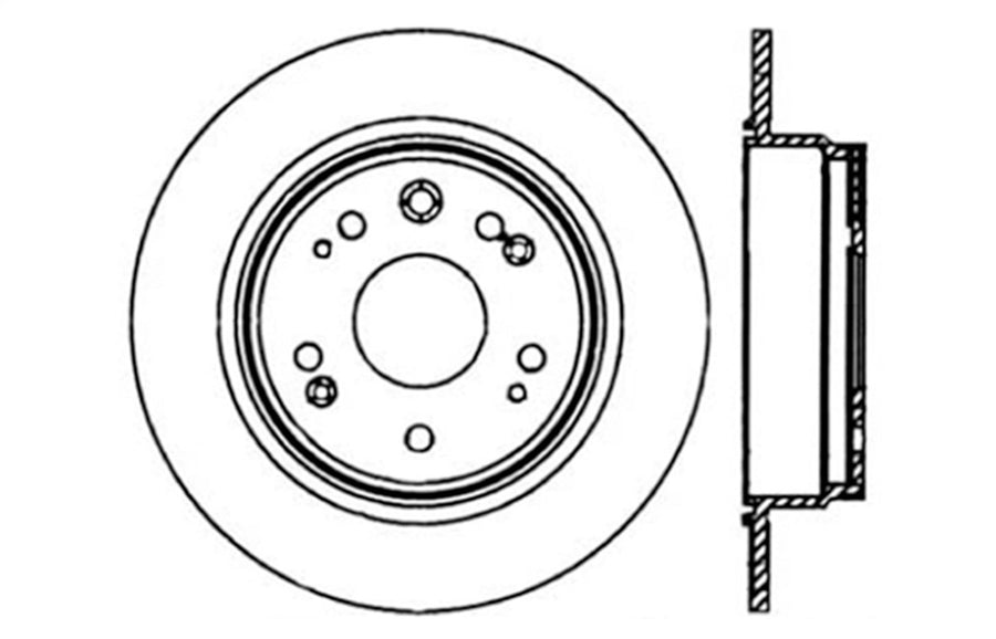 Sport Drilled/Slotted Brake Rotor StopTech 127.40058R (Rear Right), 1 Pack