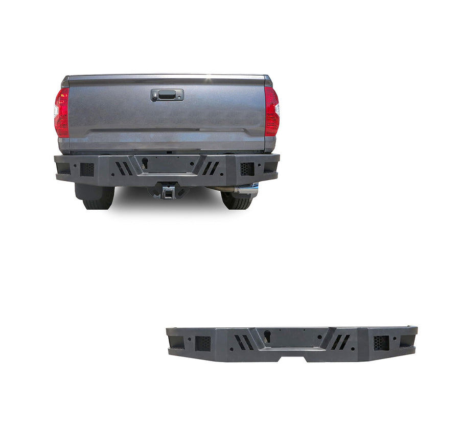 Super Heavy Duty Black Horse Armour Rear Bumper Matte Black Compatible with 2014-2021 Toyota Tundra-ARB-TU14