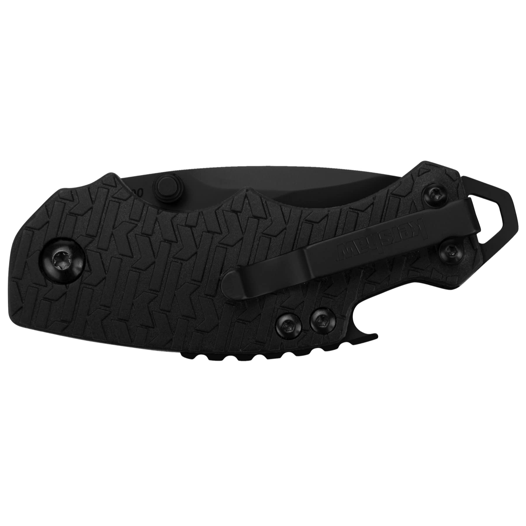 Multifunction Pocket Knife Kershaw Shuffle (8700BLK) with 2.4 Stainless Steel Blade and Black-Oxide Coating and Black K-Texture Grip Handle, Features Flathead Screwdriver and Bottle Opener, 2.8 oz.