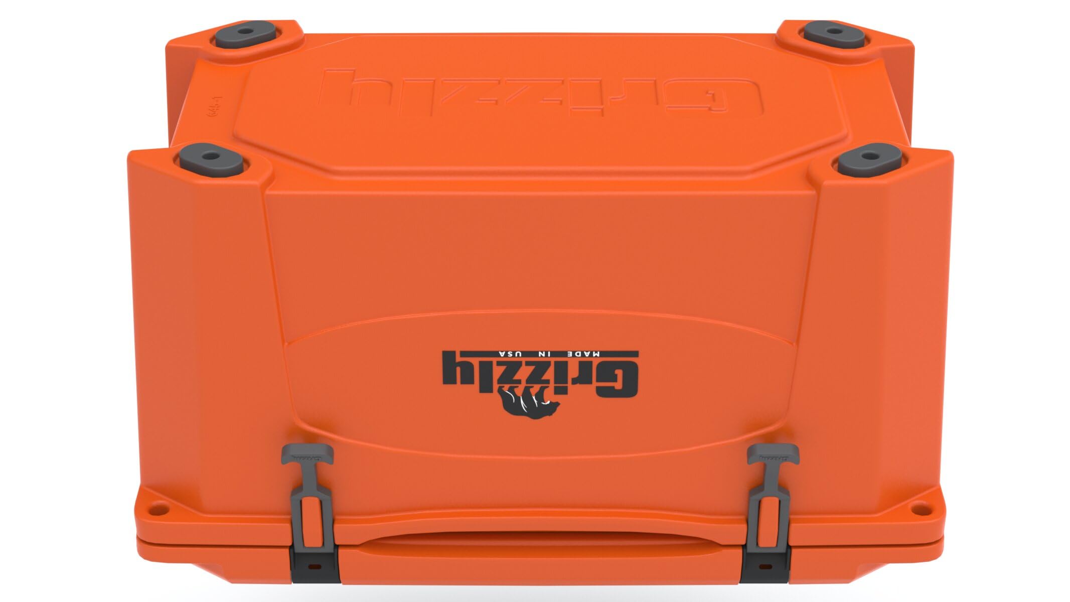 45 Cooler Grizzly | 45 qt Ice Chest Durable Rotomolded Insulated | Made in The USA | Warranty for Life | for Beach Boat Camping Fishing Hunting | G45 | Orange