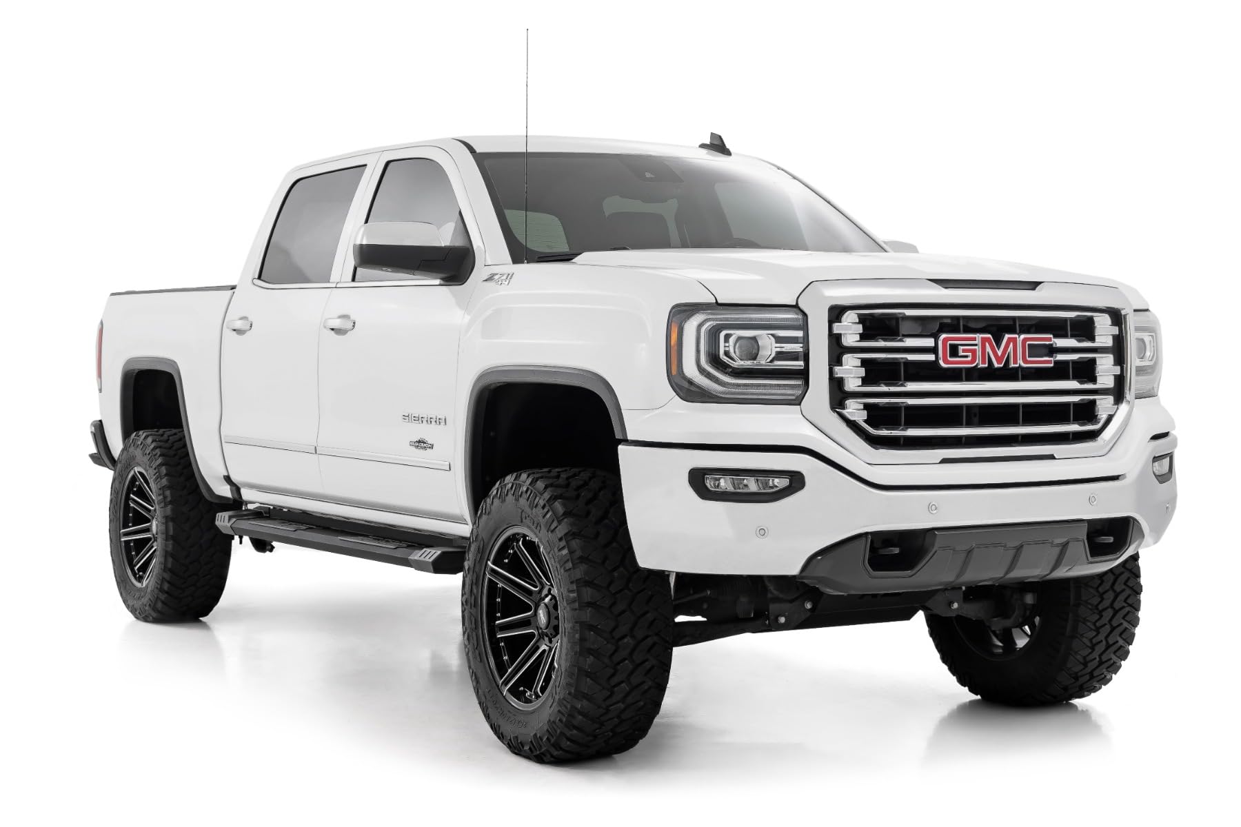 Rough Country HD2 Running Boards for Chevy Silverado & GMC Sierra 1500 Extended Cab (2007-2018) - 5" Wide Non-Slip Step, Easy Bolt-on Install