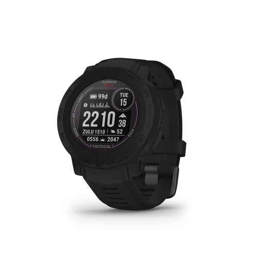 Garmin Instinct 2 Solar, Rugged Outdoor Watch Tactical-Edition with GPS, Solar Charging Capabilities, Built for All Elements, Multi-GNSS Support, Tracback Routing and More, Black