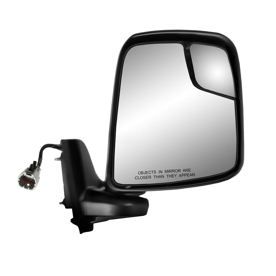Mirror Passenger Side for Nissan NV 200, Black, Swing Away, Heated Power, spot Mirror