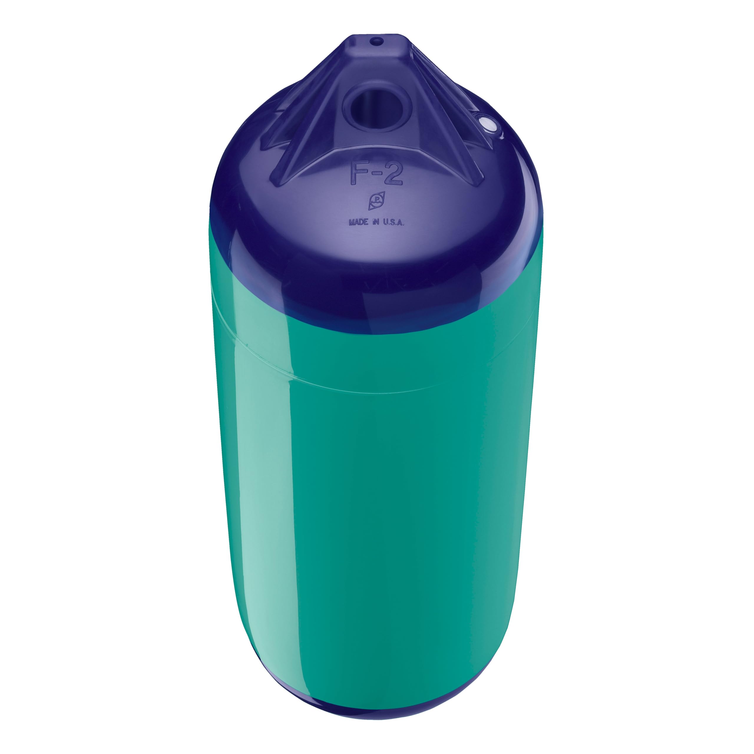F-2 Standard Polyform Boat Fender Blue Ropehold - Teal