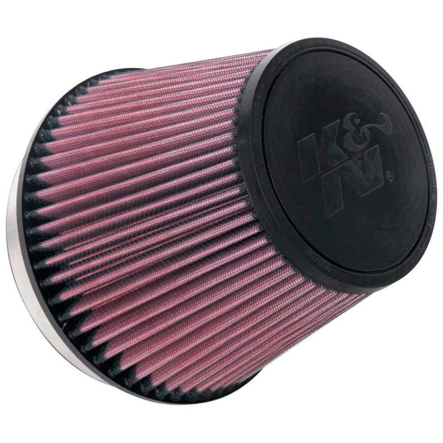 High-Flow K&N Original Lifetime Universal Clamp-On Air Filter: High Performance, Premium, Washable: Flange Diameter: 6 In, Filter Height: 6 In, Flange Length: 1 In, Shape: Round Tapered, RU-1036