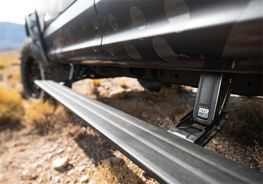 AMP Research RealTruck PowerStep Smart Series | Fits 2022-2025 Toyota Tundra | 86338-01A | Rust Proof Aluminum Retractable Electric Steps with LED Step Lights