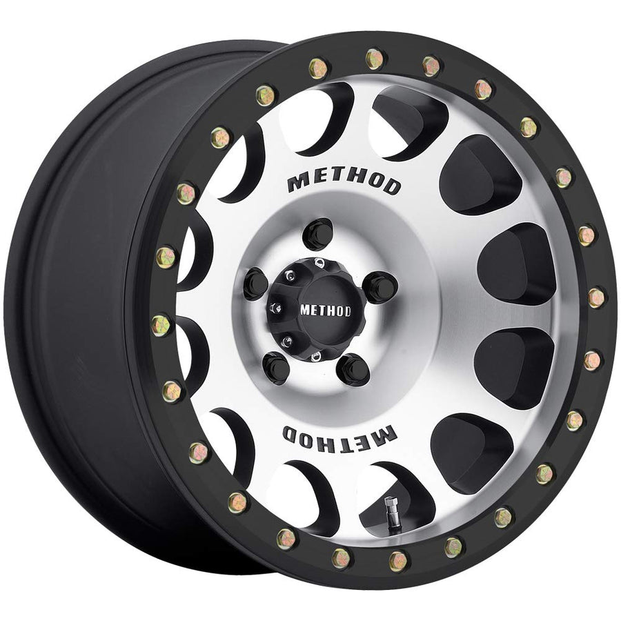 Method Race Wheels 105 Machined Beadlock With Matte Black Ring 17x9" 6x5.5", 38mm offset 3.5" Backspace, MR10579060338B