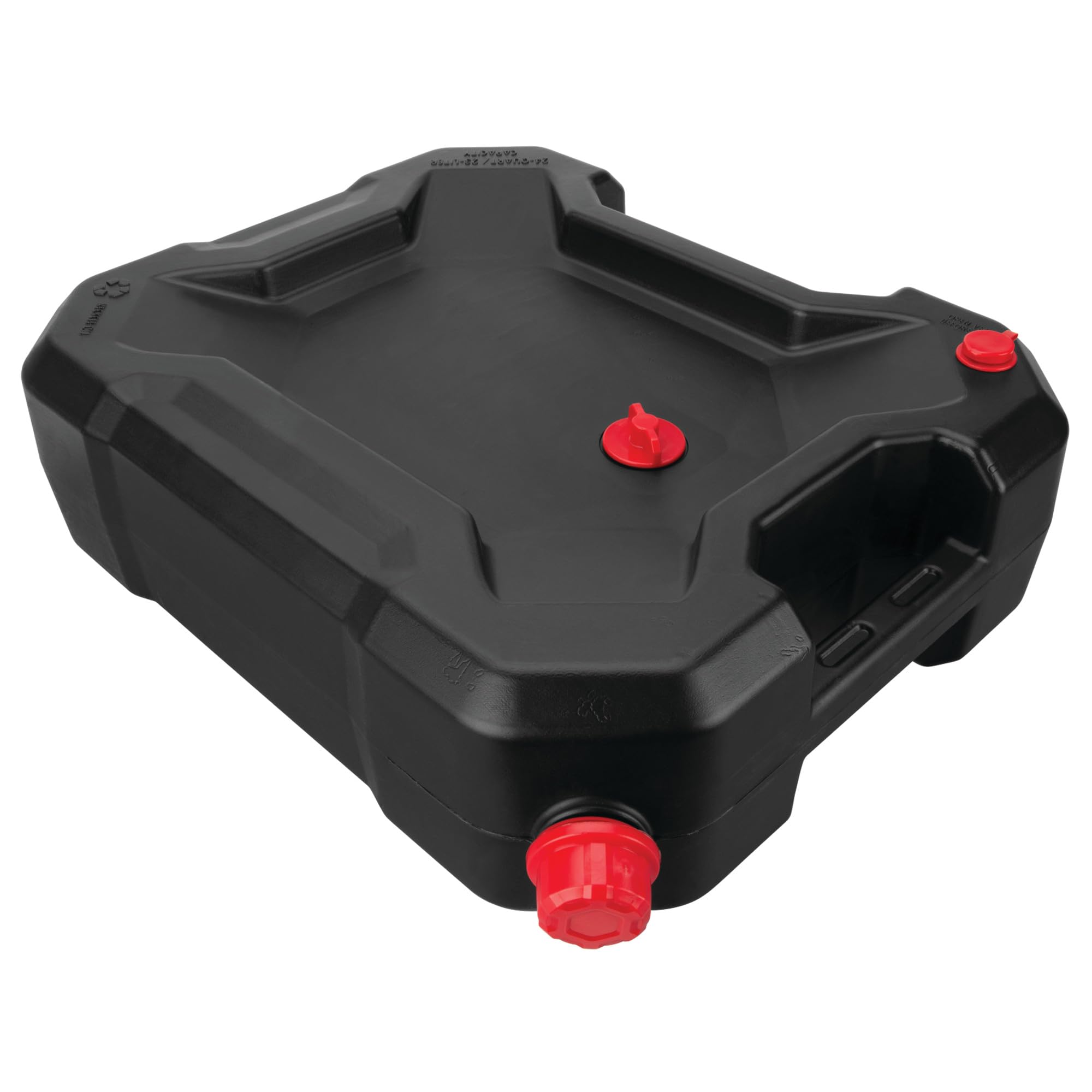 24-Quart Performance Tool W4078 Oil Drain Container, Deep Drain Well, Integrated Handle, Sealing Rubber Gaskets, Black