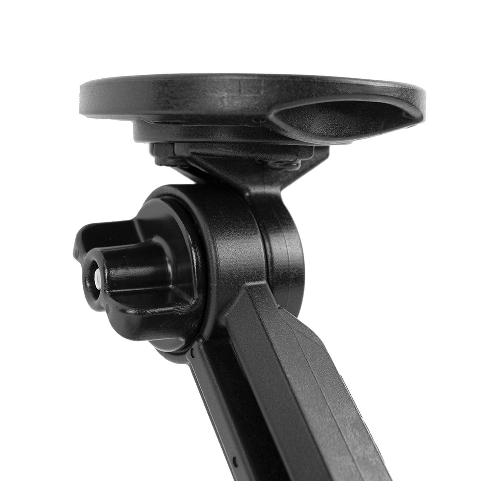 Round Base YakAttack Fish Finder Mount | Kayak Track Mount | Fits Garmin Striker 4 & Raymarine Dragonfly 7 Pro | Secure Kayak Rail Mount | Works with GearTrac & MightyMount | Hardware Included
