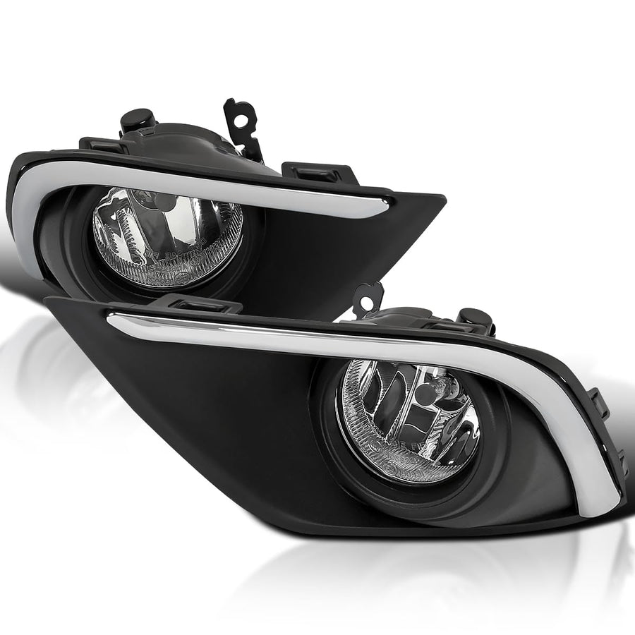 Fog Lights + H16 Bulbs + Switch + Wiring SPEC-D TUNING Compatible with 2016-2020 Mitsubishi Outlander, L+R Pair Assembly
