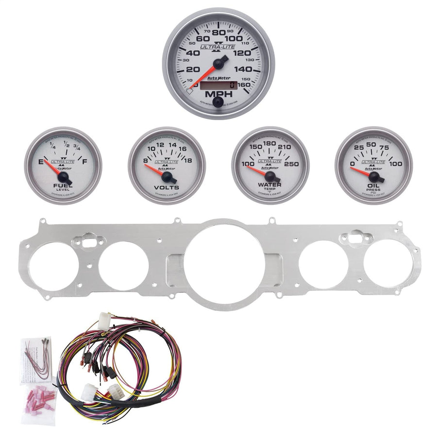 AutoMeter Dash Kit Direct Fit, Mustang 65-66, Mph/Fuel/Oilp/Wtmp/Bat, Ultra-Lite Ii (7035-14)