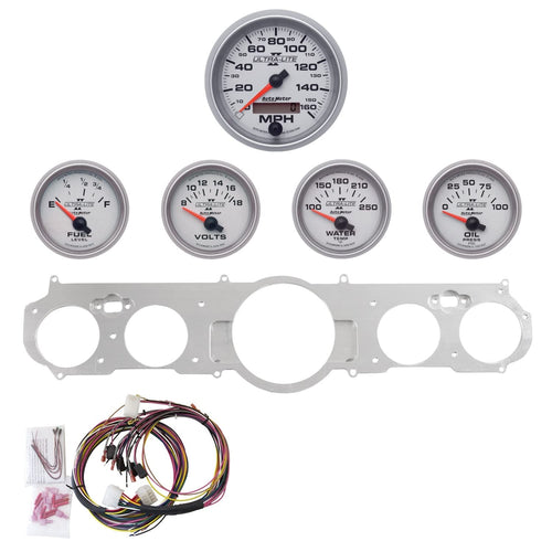 AutoMeter Dash Kit Direct Fit, Mustang 65-66, Mph/Fuel/Oilp/Wtmp/Bat, Ultra-Lite Ii (7035-14)