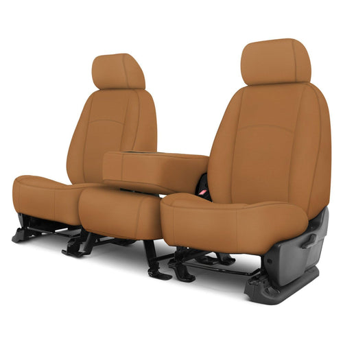 Covercraft Custom Seat Covers Carhartt SeatSaver | Fits 2019-2025 Chevrolet Silverado/GMC Sierra 1500, 2020-2025 Silverado/Sierra 2500/3500, 1st Row 40/20/40 Bench Seat, Duck Weave Brown