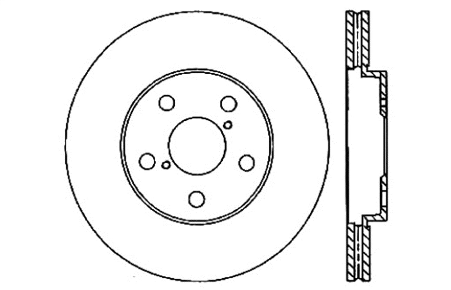 StopTech Sport 128.44140L Cross Drilled Brake Rotor (Front Left), 1 Pack