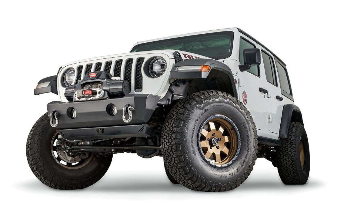 Jeep Wrangler JL/JK and Gladiator JT WARN 102510 Front Crawler Bumper: Stubby, without Tube