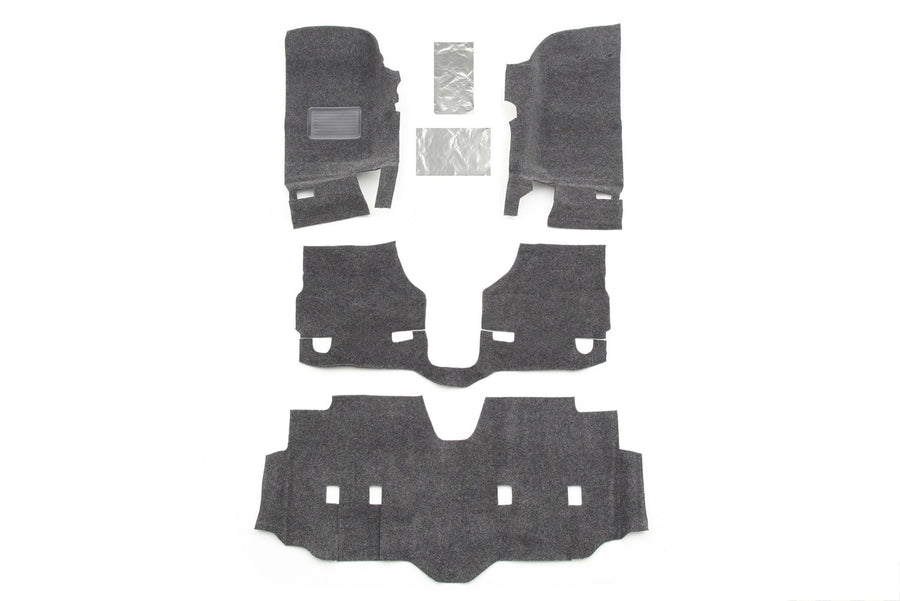 Jeep Liners - Bedrug | 2007 - 2018 Jeep Wrangler JK UNLTD 4 Door, Front Floor Liners (Includes Heat Shields) | Grey - 4 pc. | BRJK07F4