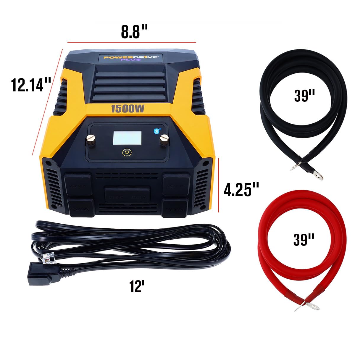 1500 Watt PowerDrive Plus PWD1500P Inverter with Bluetooth(R) Wireless Technology and Remote Control