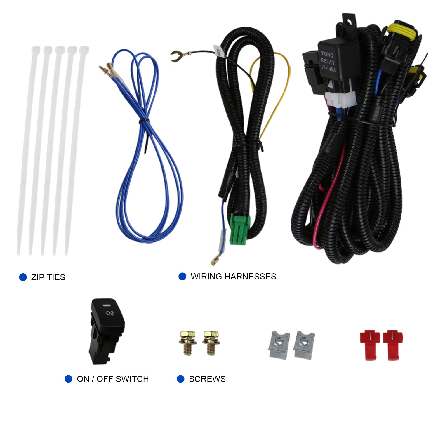 Fog Lights SPEC-D TUNING Yellow Lens + H8 Bulbs Included Compatible with 2004-2005 Honda Civic 2/4 L+R Pair Assembly