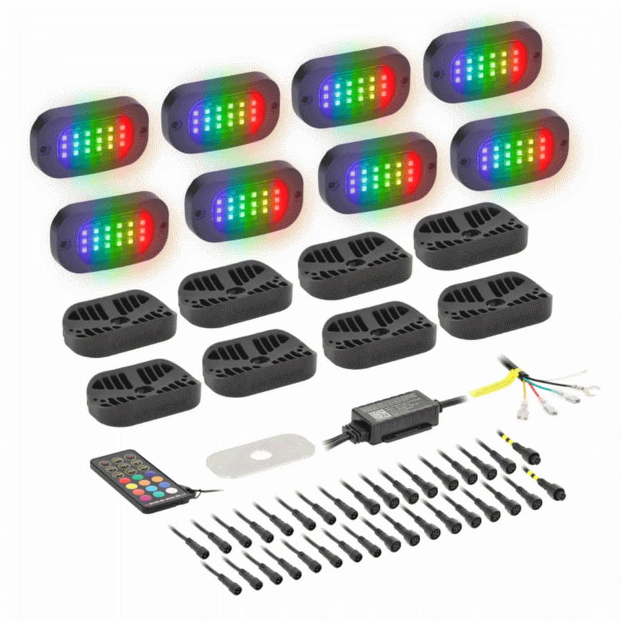 Chasing Metra Brands Wide Angle Rock Light Kit - 8 Pack