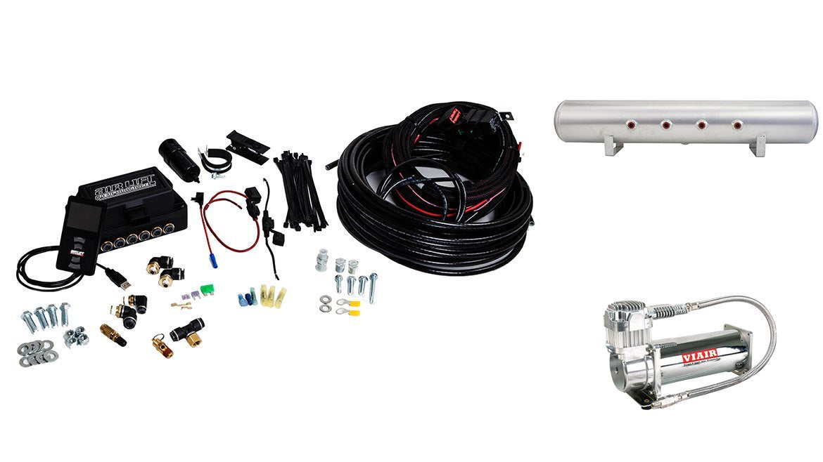 3P Air Lift 27688 System (3/8" Air Line, 5 Gallon Lightweight Aluminum Tank, VIAIR 444C Compressor)