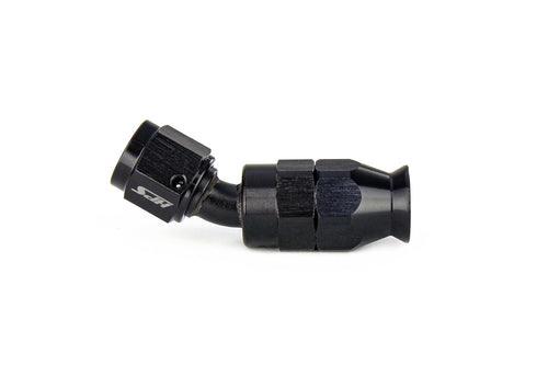 350 Series HPS 350-3010 Aluminum Hose End Fitting for Stainless Steel Reinforced PTFE Flex Hose, Fitting Size: AN-10, Angle: 30 degree, Black