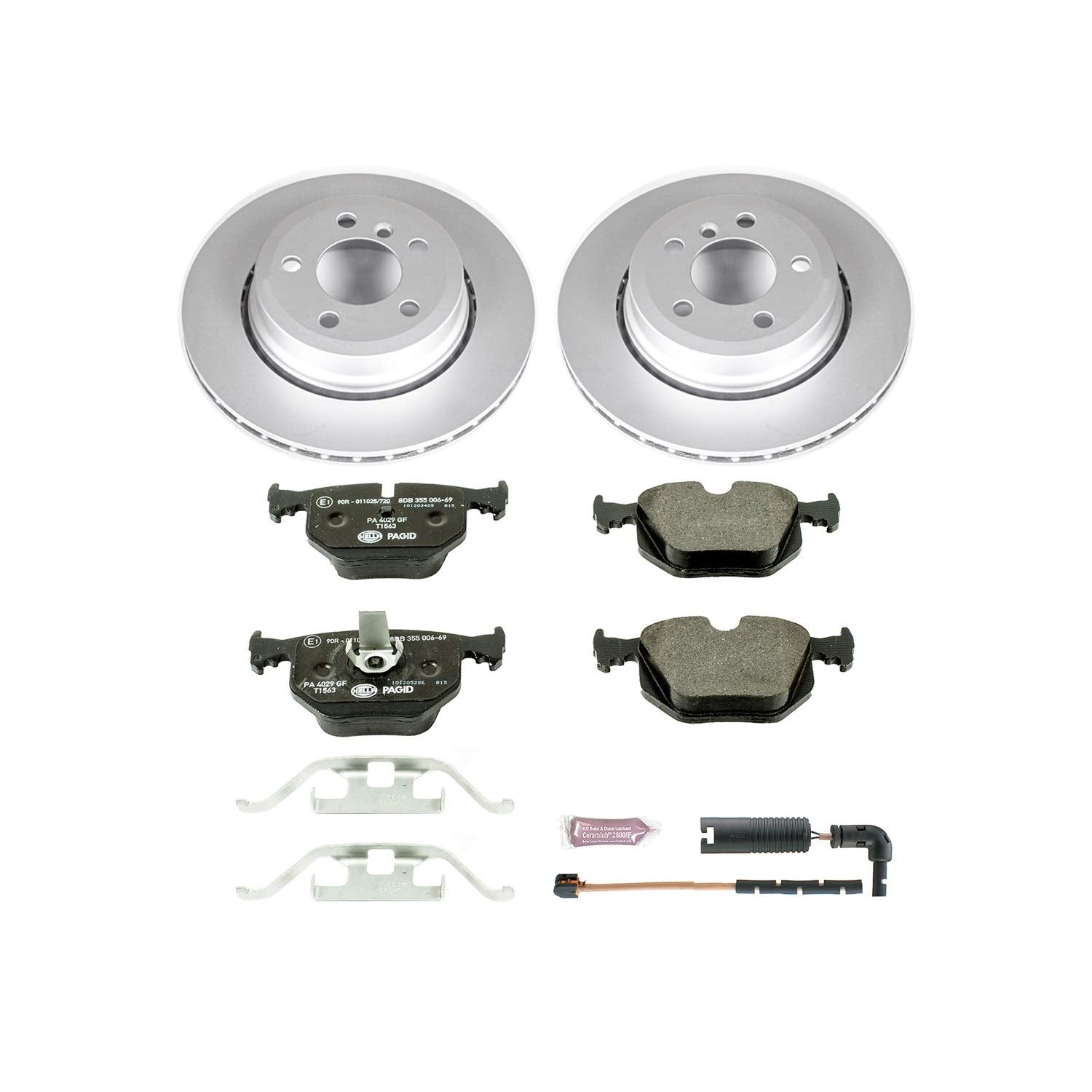 Rear Power Stop ESK5738 Euro-Stop Brake Kit and 1 Rear Sensor Wire For BMW X3 2004-2010 [Model Specific]