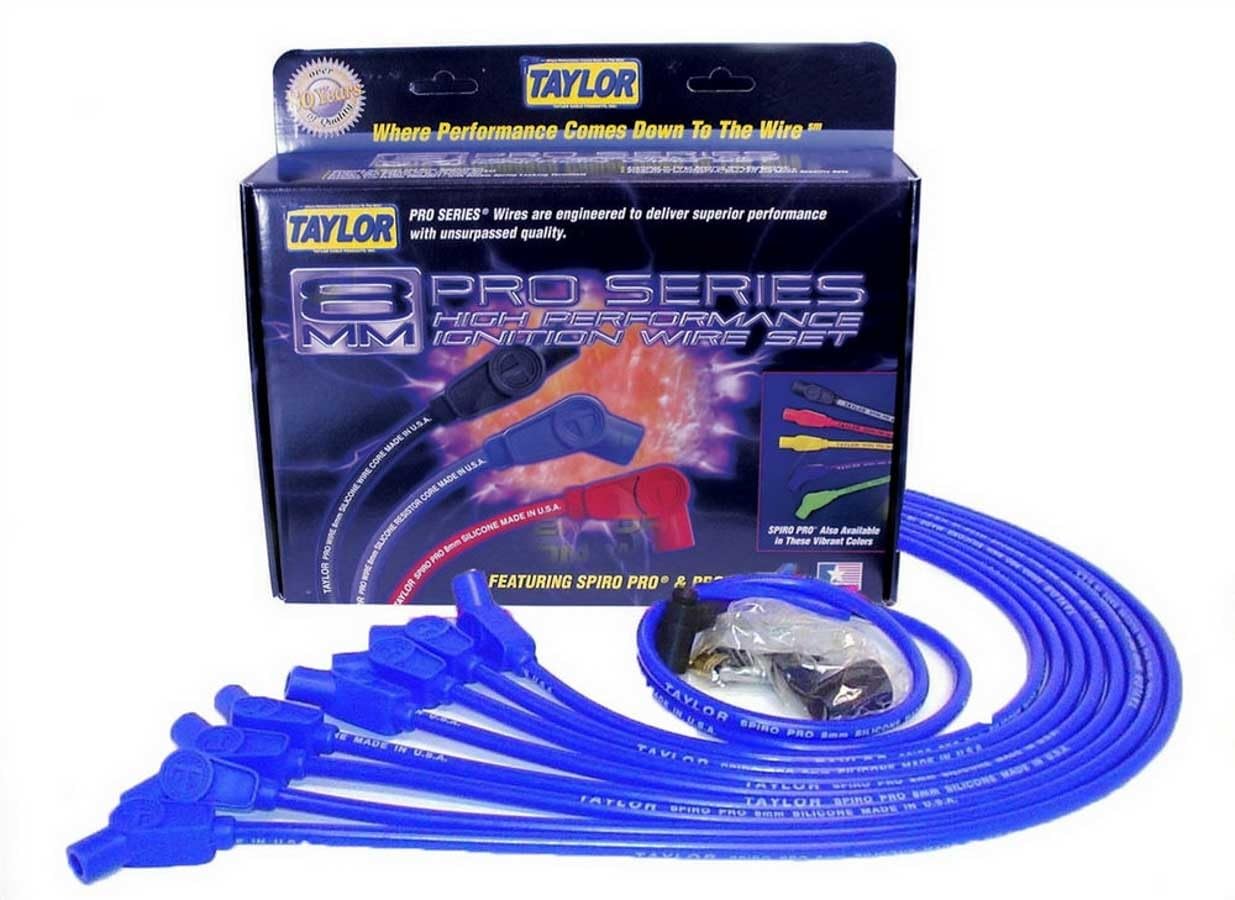 76632 Taylor 8mm Race Fit Spiro-Pro Blue, 1 Pack