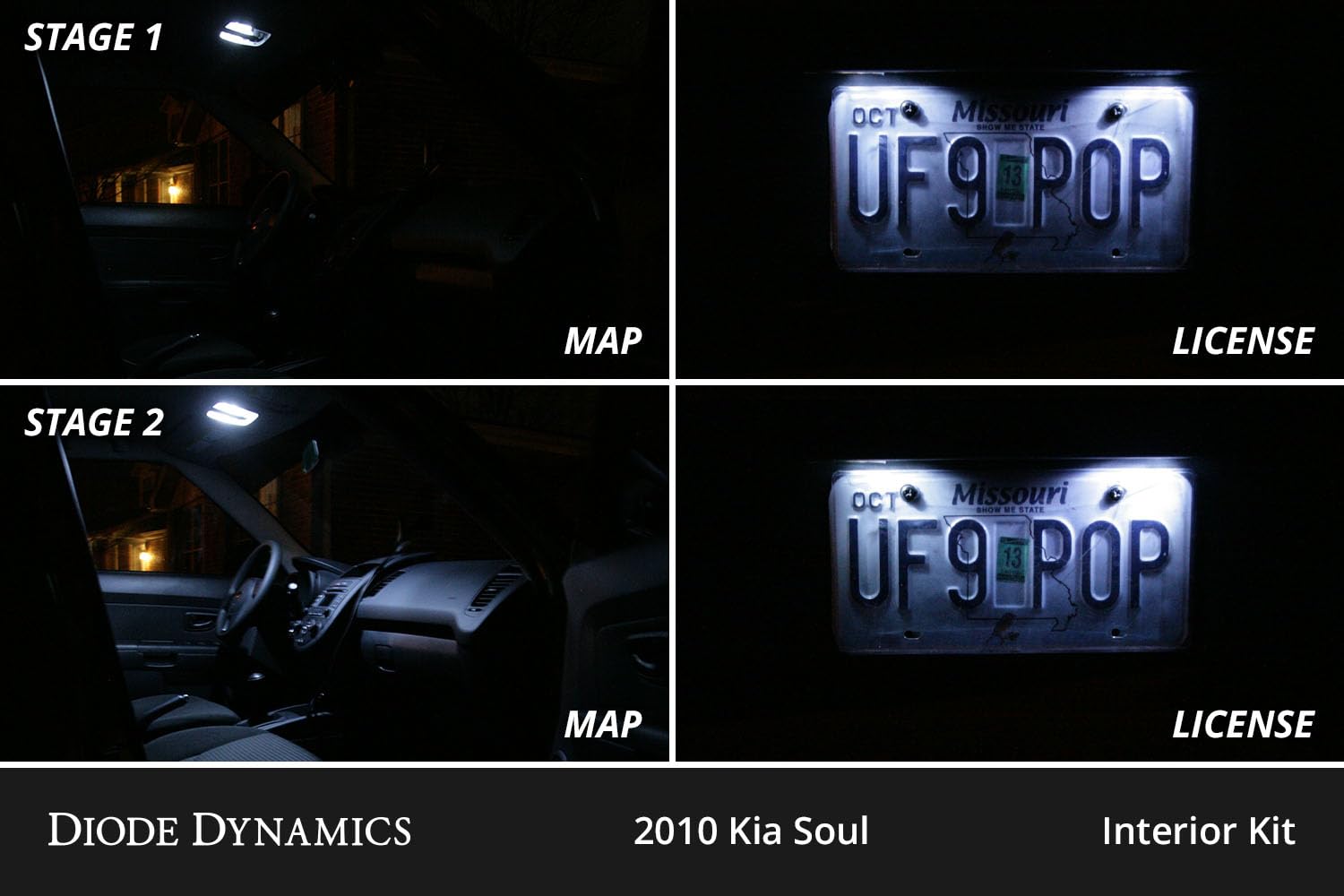 Diode Dynamics interior bulb pack LED compatible with Kia Soul 2010-2013, Stage 2