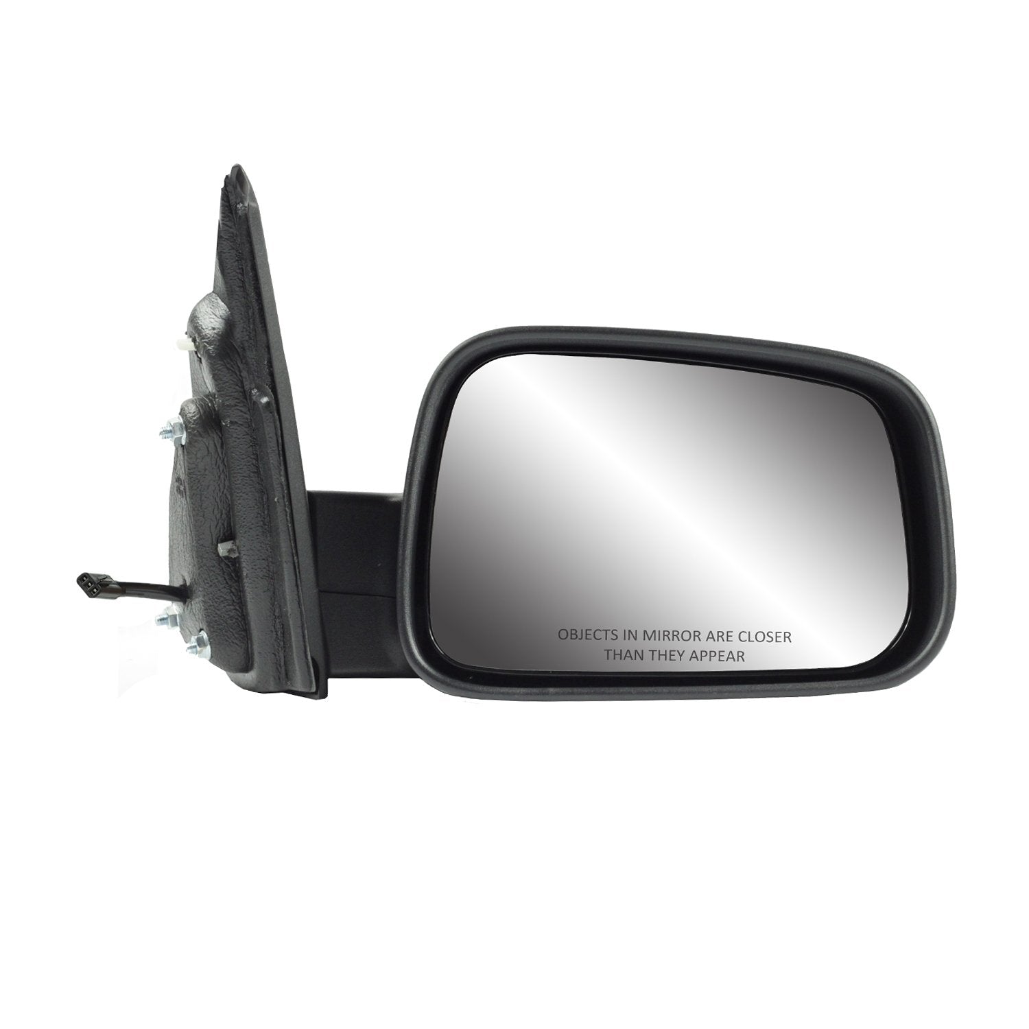 Fit System Side Passenger Mirror for Chevrolet HHR Wagon, Textured Black w/Chrome Cover, Foldaway, Power