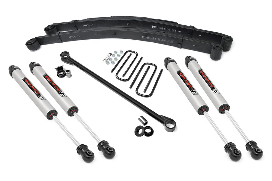 2.5" Rough Country Leveling Kit w/V2 Shocks for 1999-2004 Super Duty 4WD - 48970