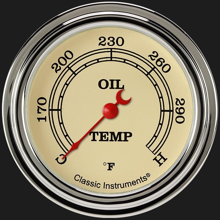 Vintage Classic Instruments VT328SLF 2 5/8" Oil Temperature Gauge