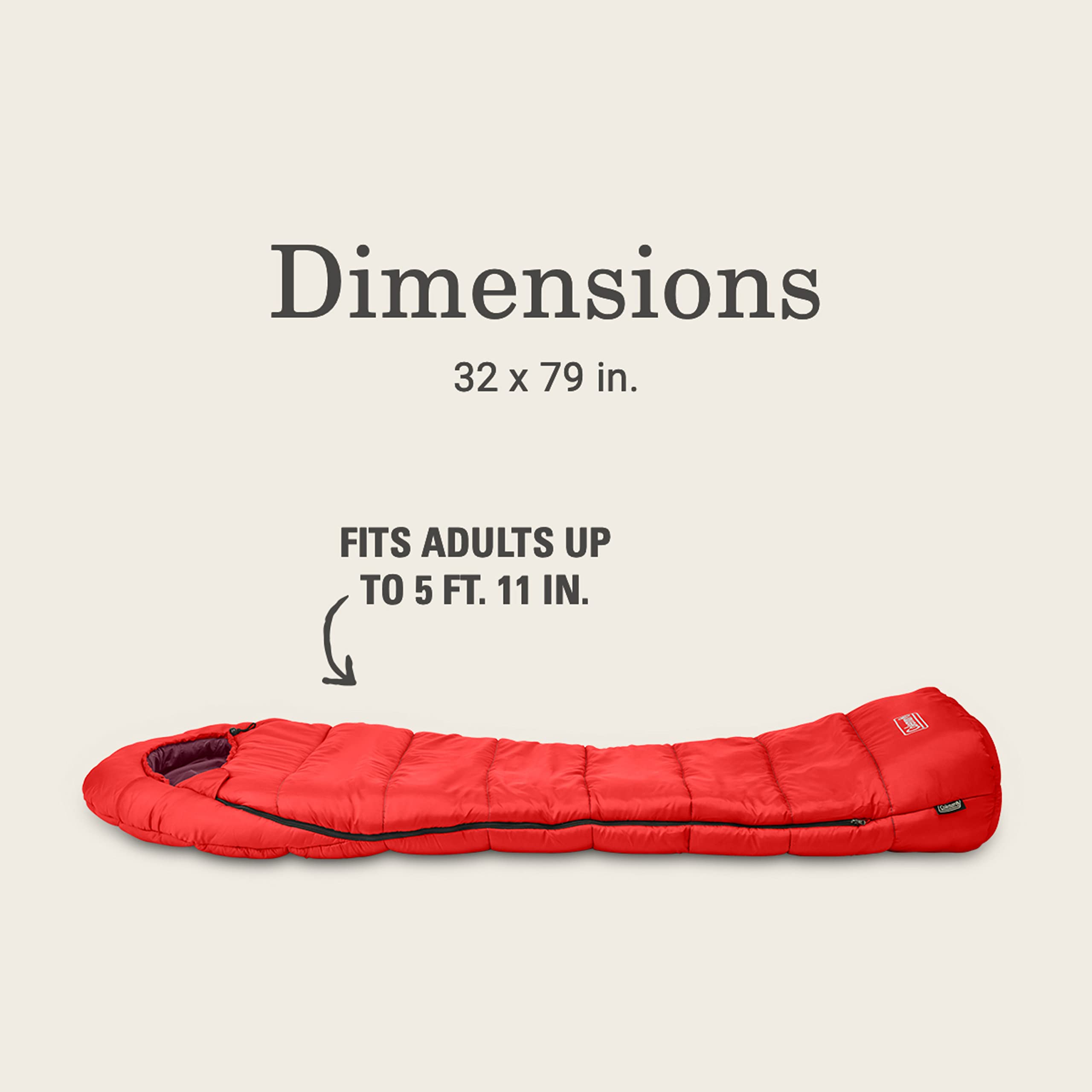 Tidelands Coleman Sleeping Bag—40° Mummy Sleeping Bag for Adults