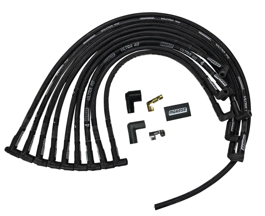 Moroso WIRESET, 73804, HEMIB, LONG, BLACK, ULTRA40