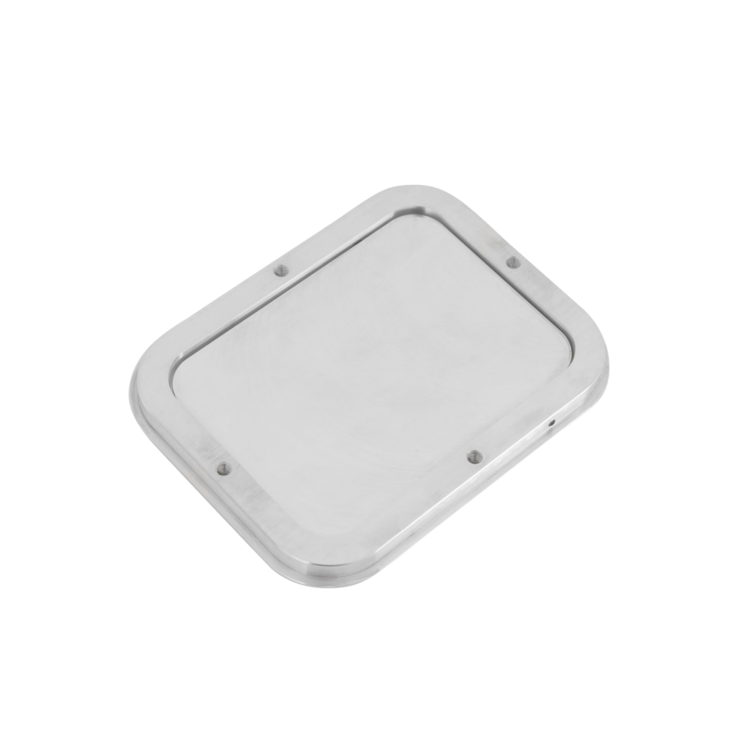 BFDRECTWITHOUT Brothers Trucks Billet Fuel Doors - Polished - w/o Ball Milling - Rectangle