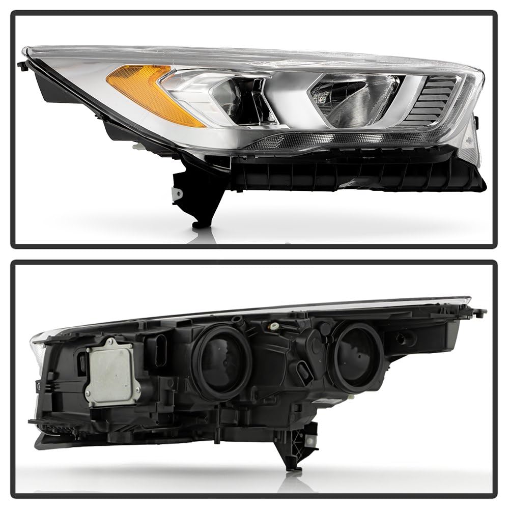 Ford Escape Spyder (POE) 17-19 w/LED DRL Chrome Bezel Headlight - OE Right