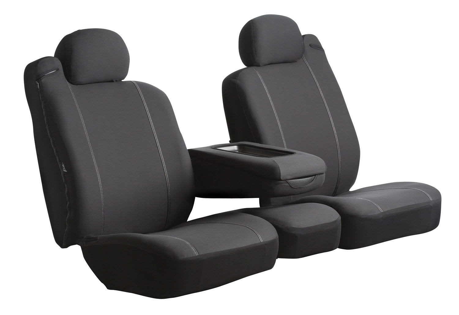 Fia Seat Protector SP8024BLACK Custom Seat Cover; Poly-Cotton; Black; Front; Bucket Seat; High Back;