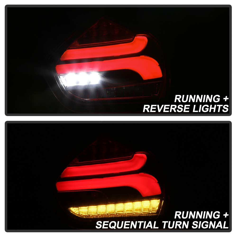 Ford Focus Spyder 5Dr Hatchback 15-17 LED Sequential Indicator LED Reverse LED Tail Lights - Black