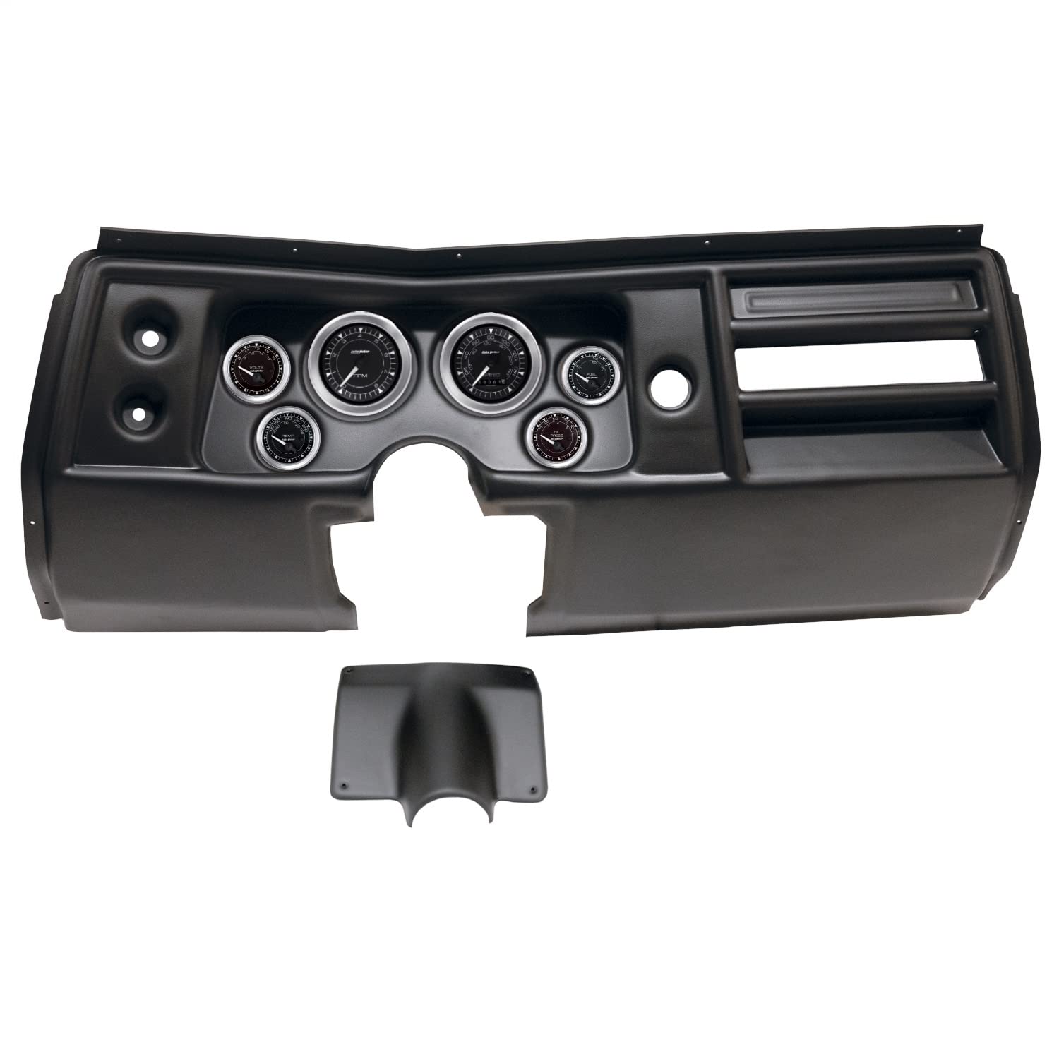 AutoMeter Dash Kit Direct Fit, (3 3/8" X2, 2 1/16" X4), Chevy Chevelle No Vent 68, Chrono (2901-04)