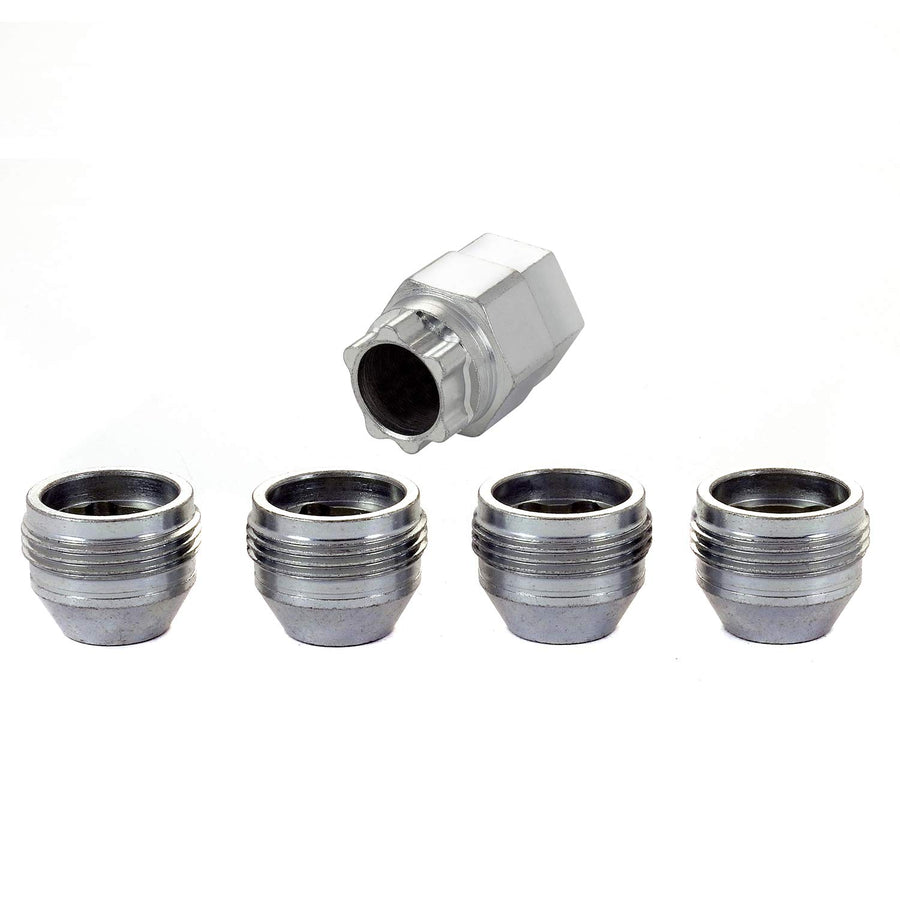 Wheel Lock Set McGard 24011, Cone Style Seat, 7/16-20 Thread, Open Style Fits Under Hub Caps and Center Caps