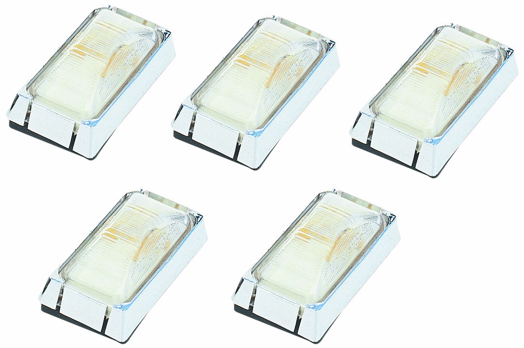 Hi-Five Smoke Chevy Style Cab Roof Light with Center 3 Cluster Lights Pacer Performance 20-240SC