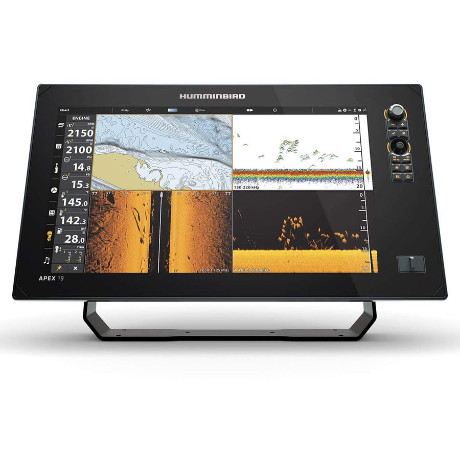 Humminbird APEX GPS 19 Fish Finder with Transducer, MEGA Side Imaging+ & HD Touchscreen
