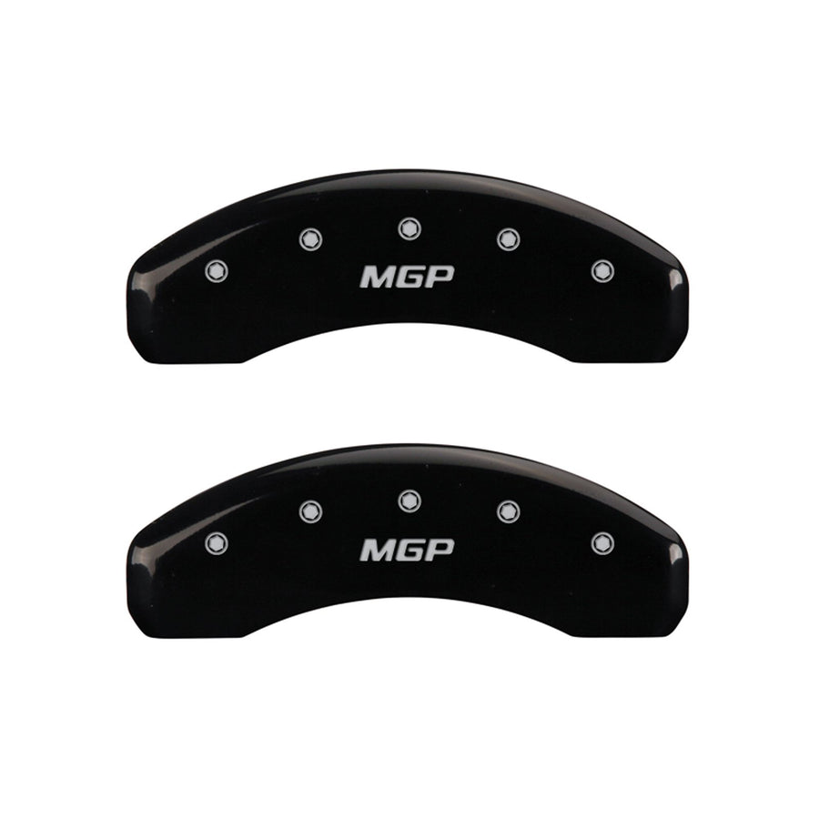 Caliper Covers MGP 11213SMGPBK Black Powder Coat Finish 'MGP' Engraved Caliper Cover with Silver Characters, (Set of 4)