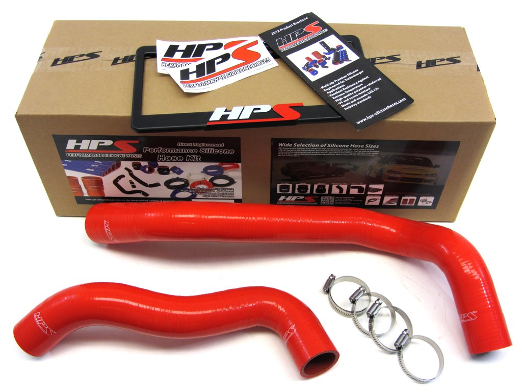 Red HPS 57-1074-RED-3 Silicone Radiator Coolant Hose Kit