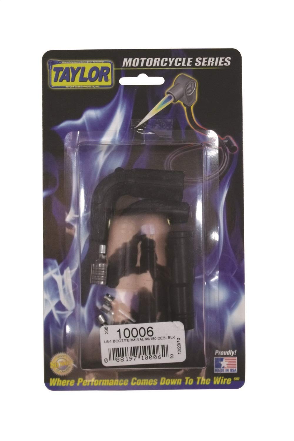 Twin Cam Taylor Cable 10006 Boot/Terminal LS/LT 90/180 MC Kit black